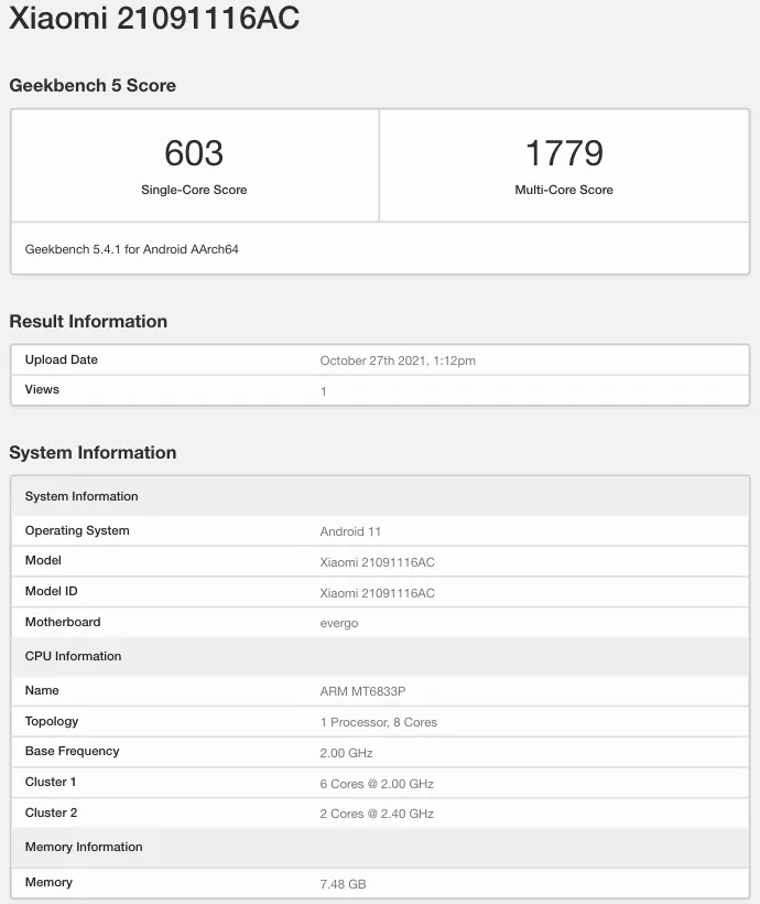 poco m4 pro 5g arrives on geekbench with dimensity 700 soc