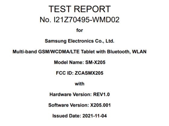 samsung galaxy tab a8 (2021) lte arrives on fcc as sm-x205