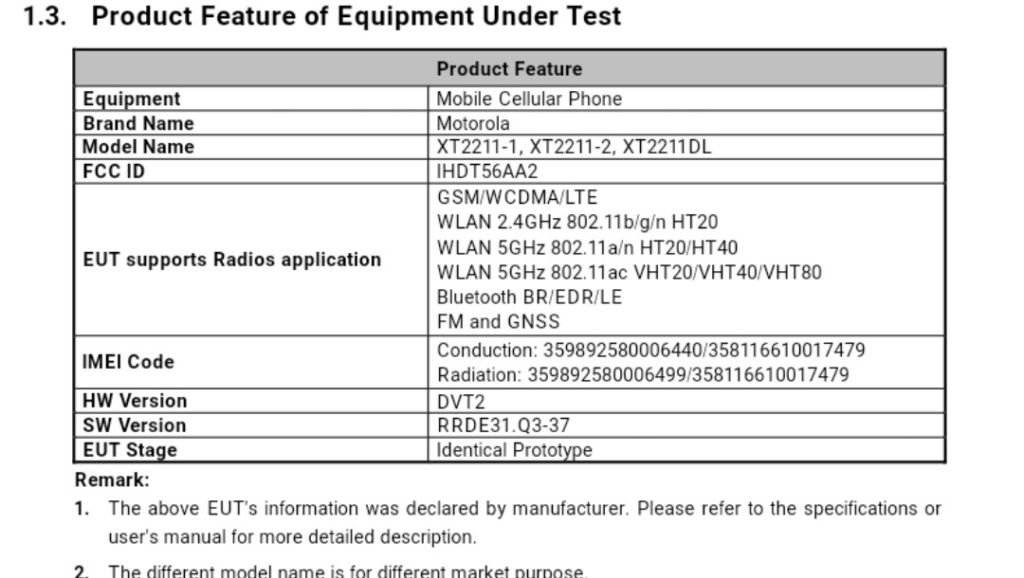 three new motorola devices - xt2211-1, xt2211-2, and xt2211dl arrive on fcc