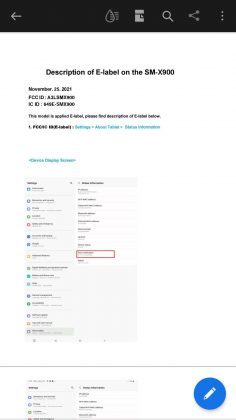 samsung galaxy tab s8 ultra hits fcc with model number sm-x900