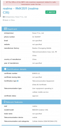 realme c35 arrives on fcc with model number rmx3511