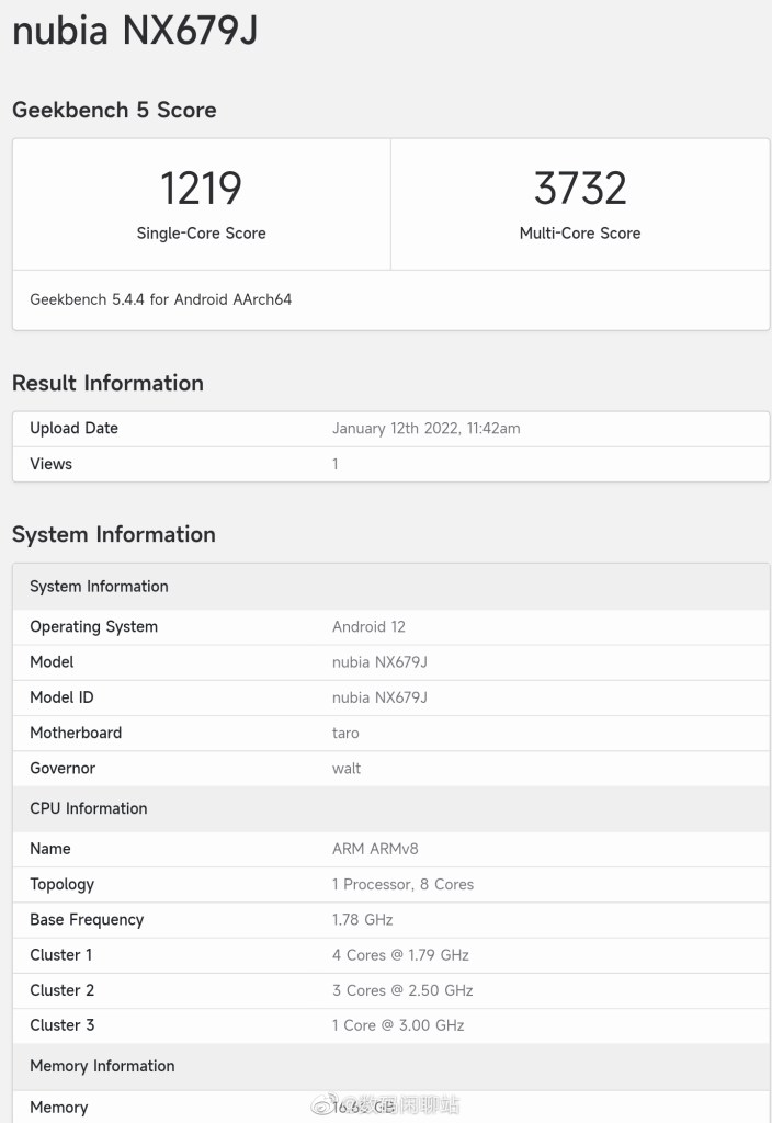 nubia red magic 7 spotted on geekbench: features snapdragon 8 gen 1