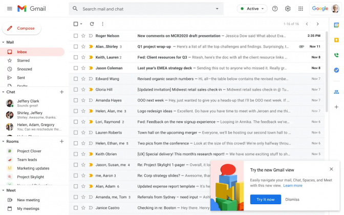 gmail for web adopts a fresh organized redesign