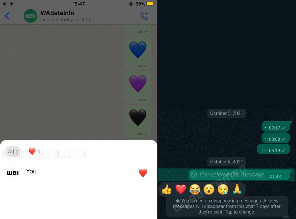 whatsapp message reactions could launch soon