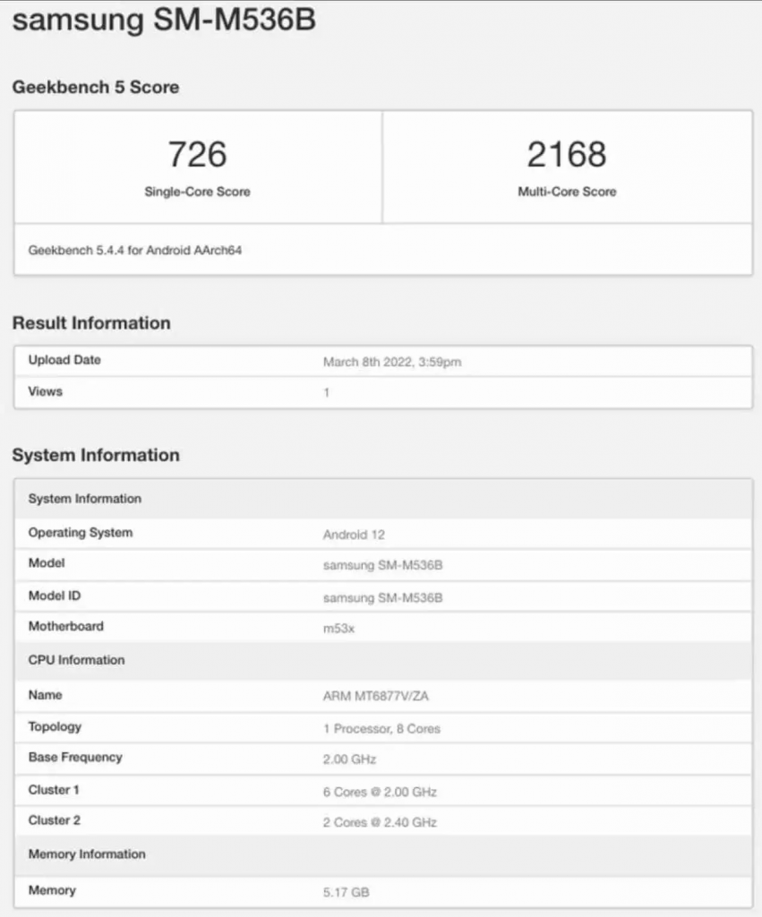 galaxy m53 5g