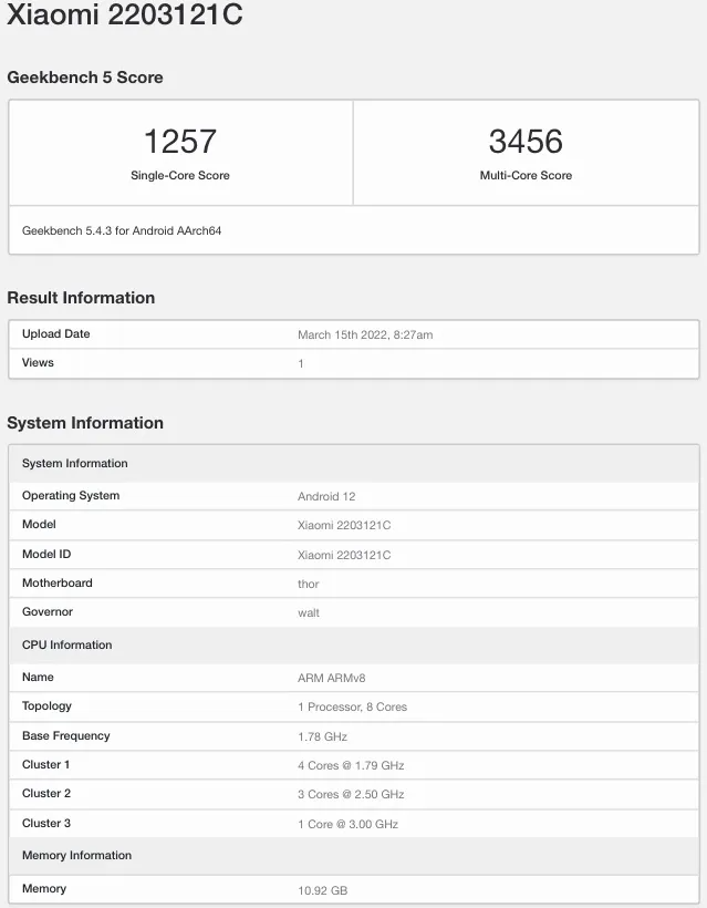 xiaomi mix 5 appears on geekbench with snapdragon 8 gen 1 soc