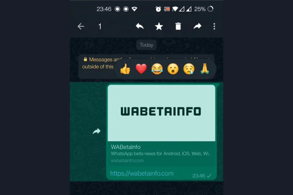 whatsapp rolls out message reactions feature to android beta users