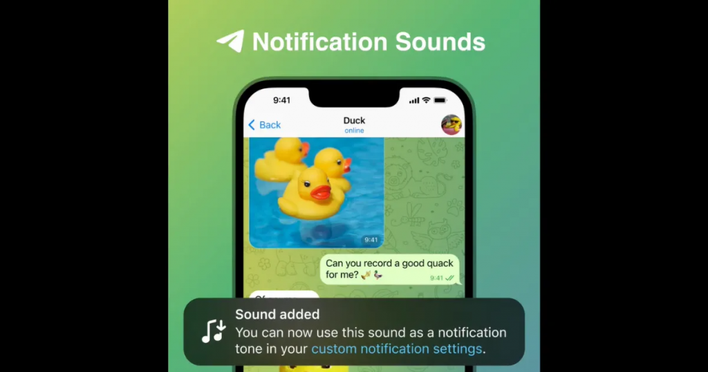 telegram adds custom notification sounds, bot revolution, and much more!