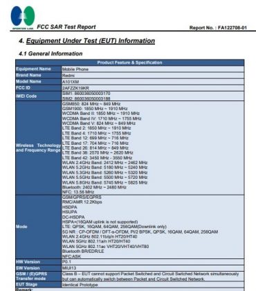 redmi note 11 je appears on fcc with model number a101xm