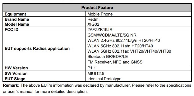 redmi note 11 je appears on fcc with model number a101xm