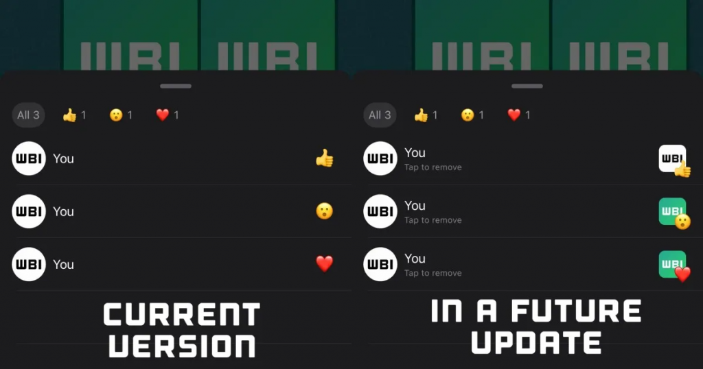 whatsapp is testing detailed reactions view for albums