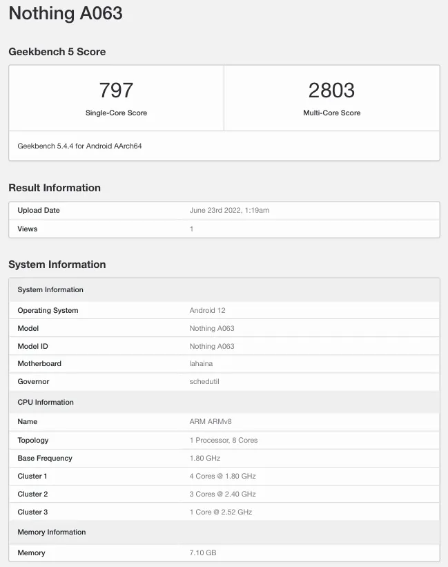 nothing phone (1) arrives on geekbench with snapdragon 778g+ soc
