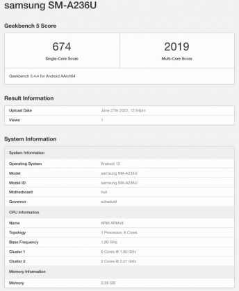 galaxy a23 5g arrives at geekbench, confirms snapdragon 695 soc