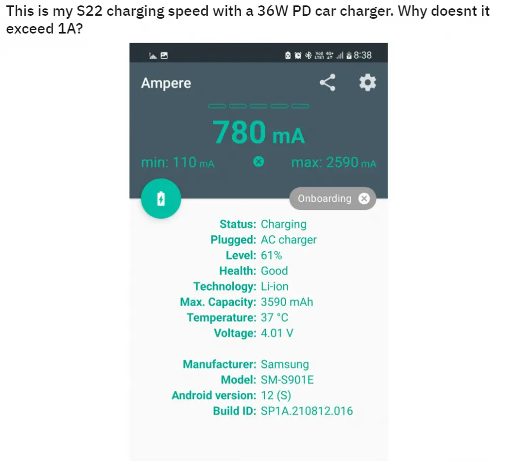 how to fix galaxy s22 series slow charging issue?