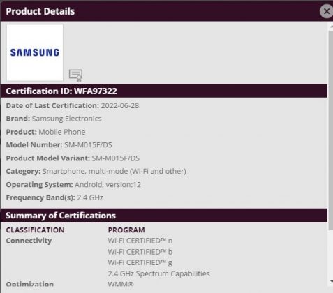 samsung galaxy a01, a21, a11, and m01 android 12 update imminent, confirms wifi alliance