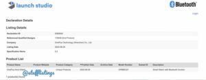 oneplus nord watch (opbbe221) hits bluetooth sig certification 2 bluetooth sig certification for the oneplus nord watch