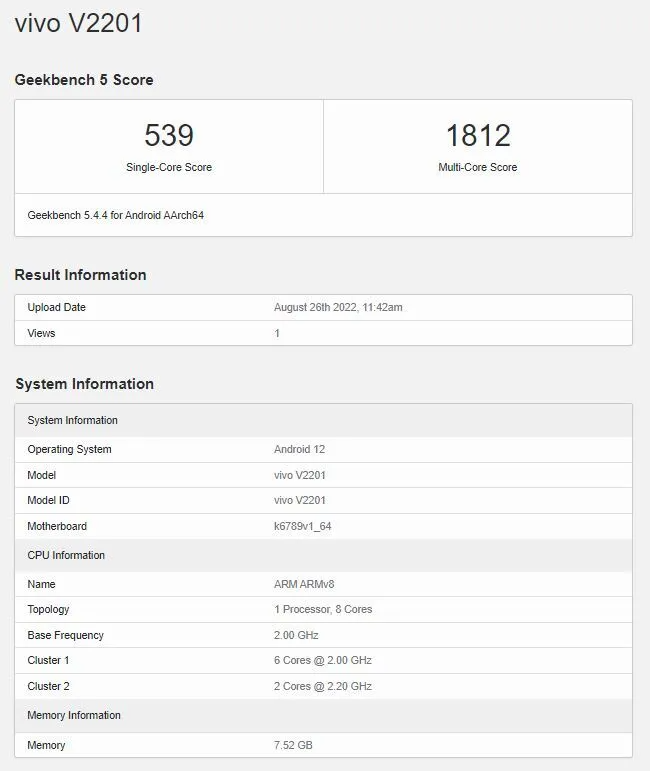 vivo v25e arrives on geekbench with helio g99 soc