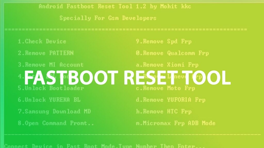 download fastboot reset tool