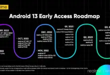 Realme Android 13 roadmap
