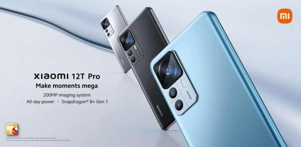 The new Xiaomi 12T Pro comes with 200MP camera.