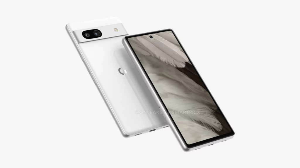 google pixel 7a renders leaked; follows the popular design