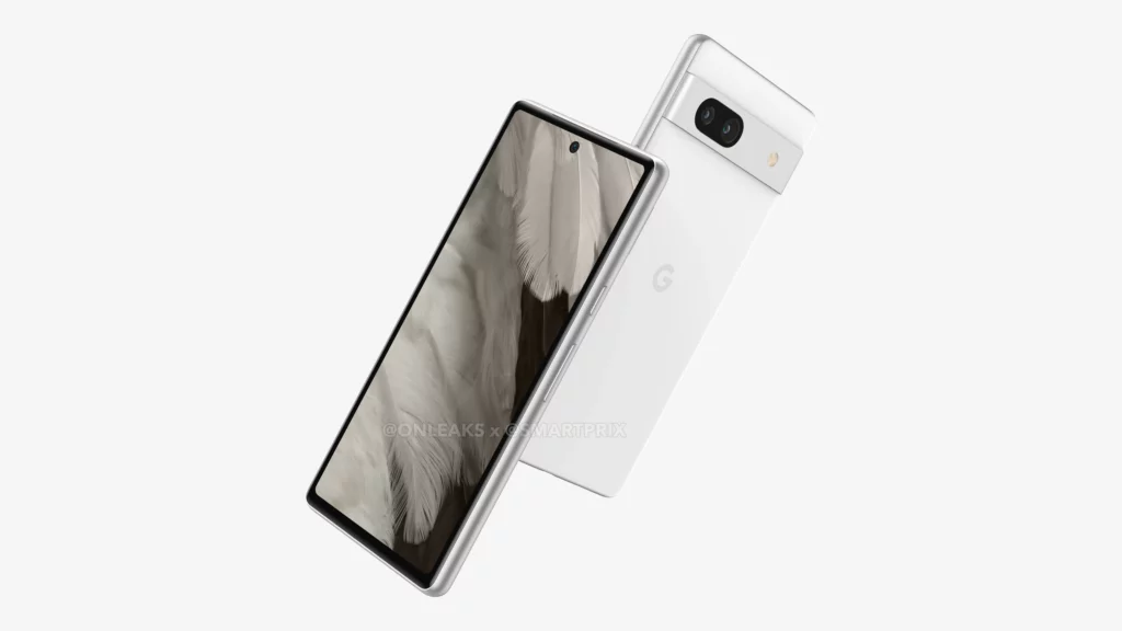 google pixel 7a renders leaked; follows the popular design