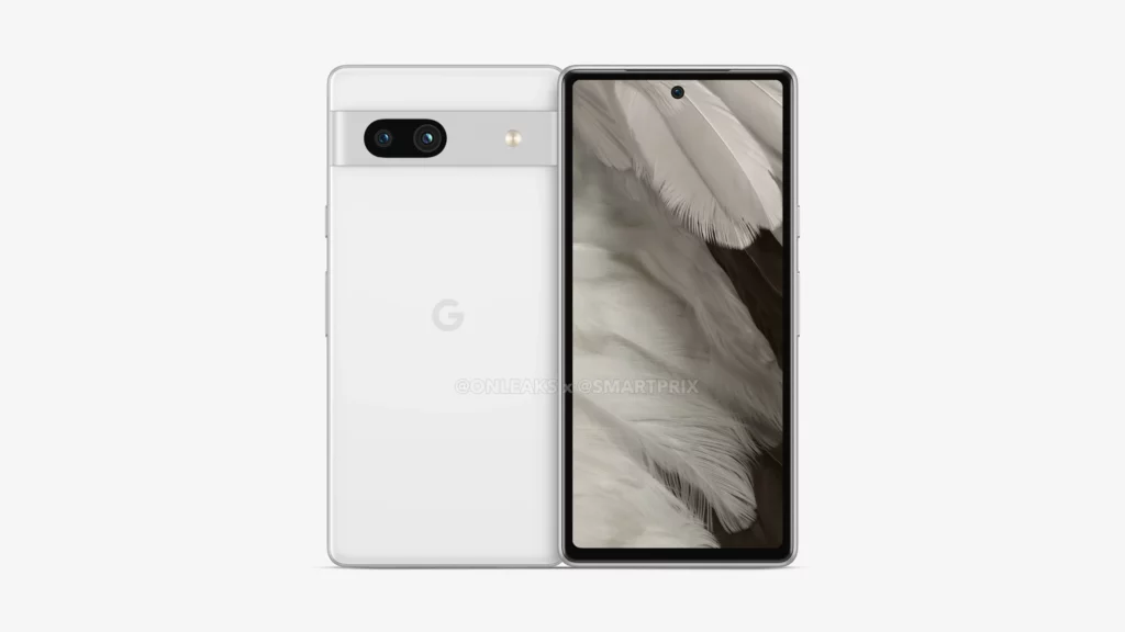 google pixel 7a renders leaked; follows the popular design