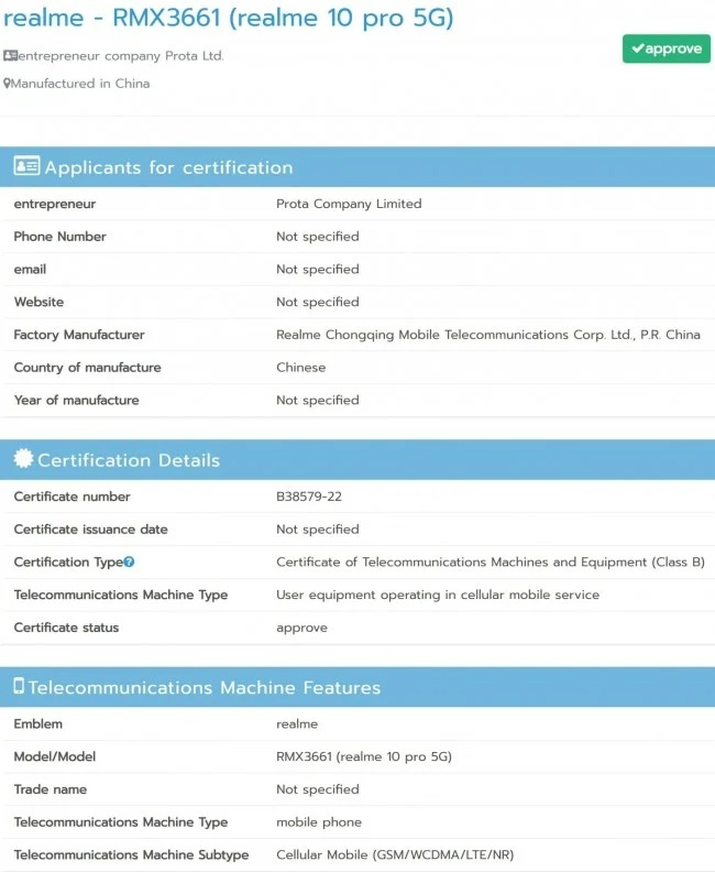 [update: realme ui 5.0 open beta update] realme 10 pro+ surfaces on fcc, confirms upto 80w fast charging