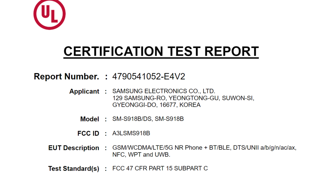 samsung galaxy s23 ultra lists on fcc; reveals s-pen support & more