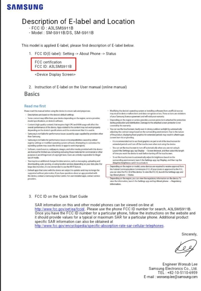 samsung galaxy s23 and s23 plus appears on fcc!