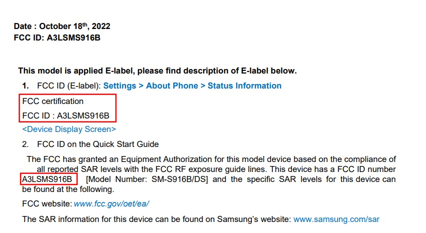 samsung galaxy s23 and s23 plus appears on fcc!