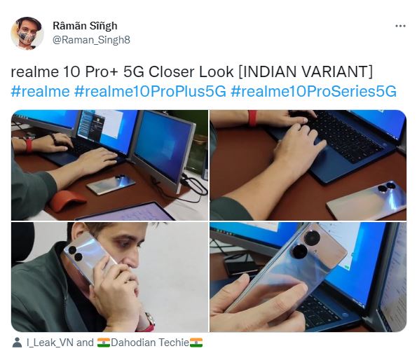 live images of upcoming realme 10 pro+ are viral on twitter ahead of the launch