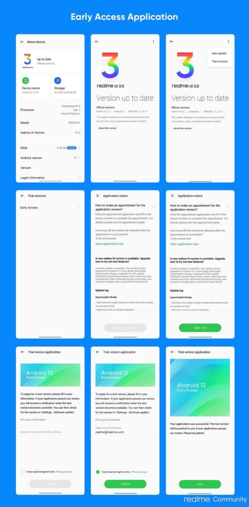 realme opens early access application realme ui 4.0 (android 13) for realme 8s 5g