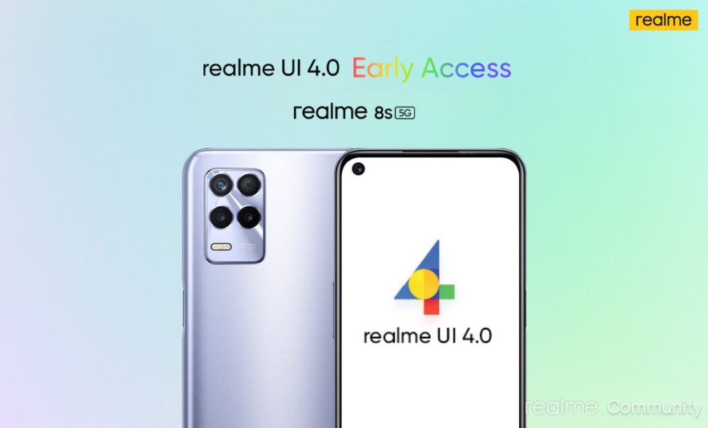 realme opens early access application realme ui 4.0 (android 13) for realme 8s 5g