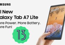 Galaxy Tab A7 Lite Android 13