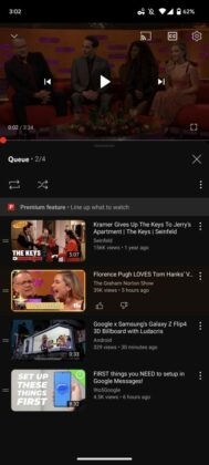 youtube is testing video queue on ios and android