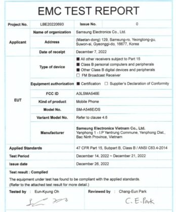 samsung galaxy a54 5g arrives on fcc with some minor details