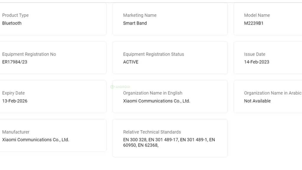xiaomi smart band 8 (m2239b1), and xiaomi watch s2 (m2207w1) arrive on tdra confirming global launch 1 xiaomi smart band 8 (m2239b1), and xiaomi watch s2 (m2207w1) arrive on tdra confirming global launch