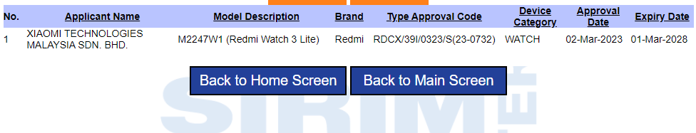 redmi watch 3 lite lists at sirim certification website - the go android