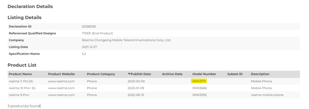 realme 11 pro 5g moniker confirmed by bluetooth sig