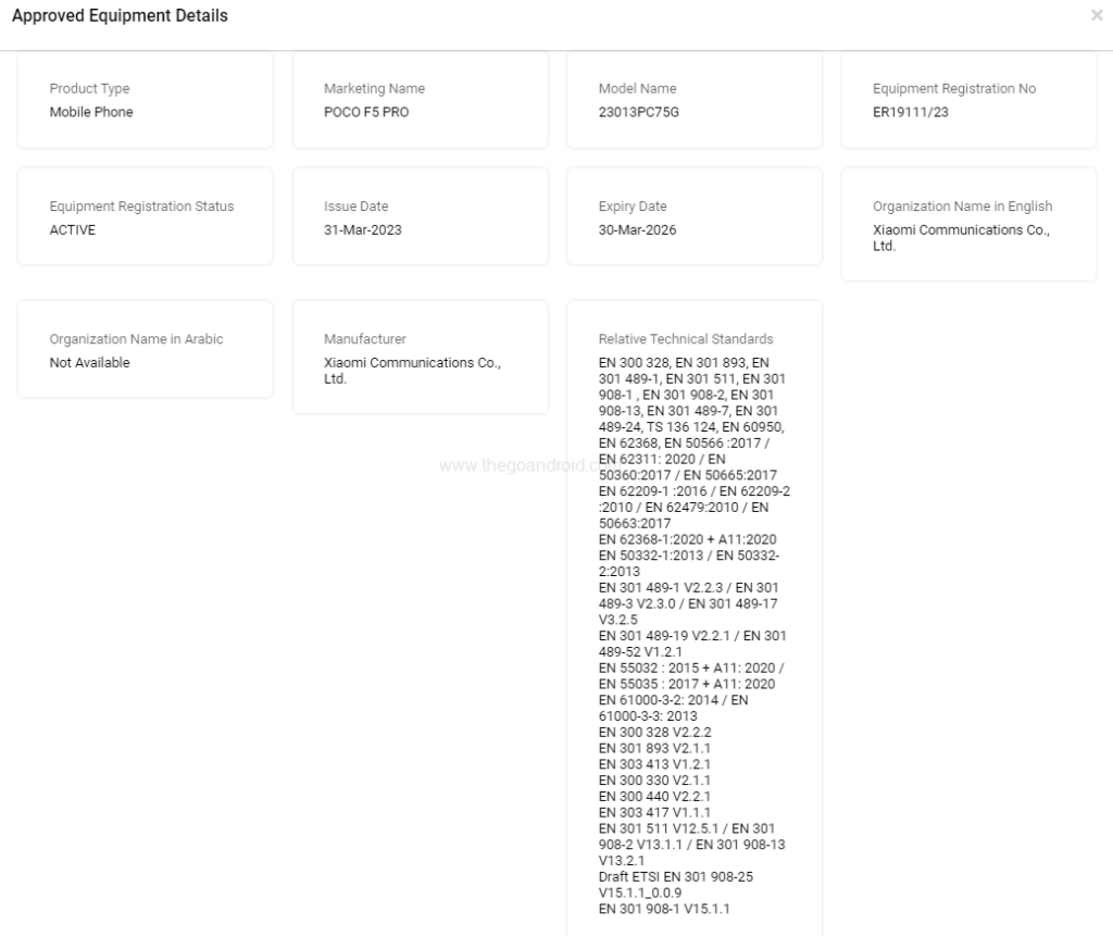 poco f5 pro appears on tdra, launch nearing 1 poco f5 pro tdra