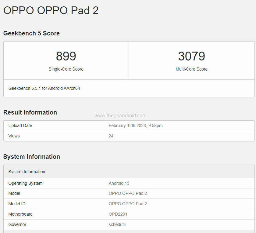 oppo pad 2 hits geekbench, reveals specifications