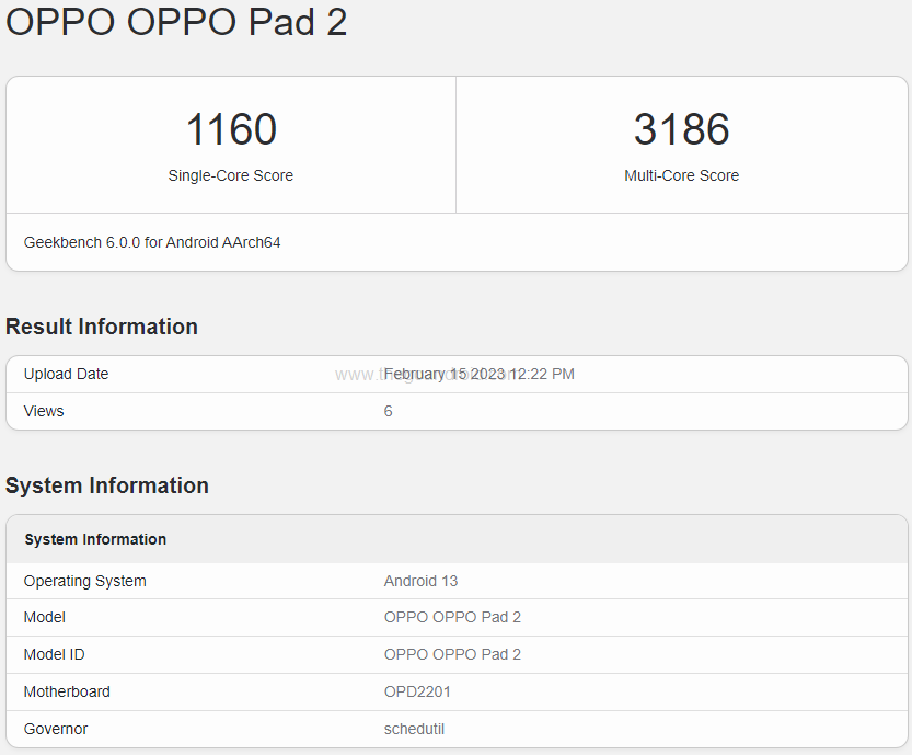oppo pad 2 hits geekbench, reveals specifications