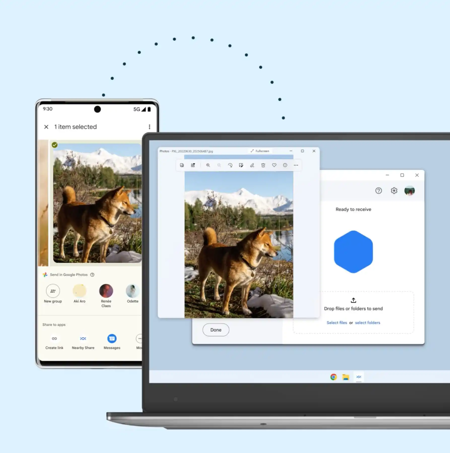 android announces nearby share beta app for windows 1 nearby share beta for windows - the go android