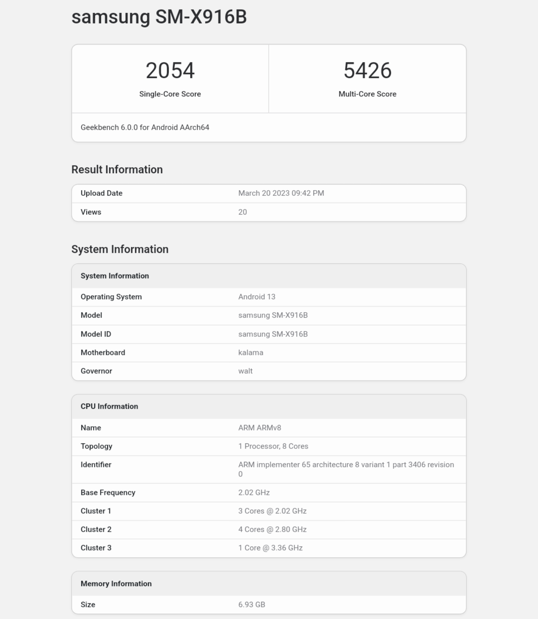 samsung galaxy tab s9 ultra at geekbench - the go android