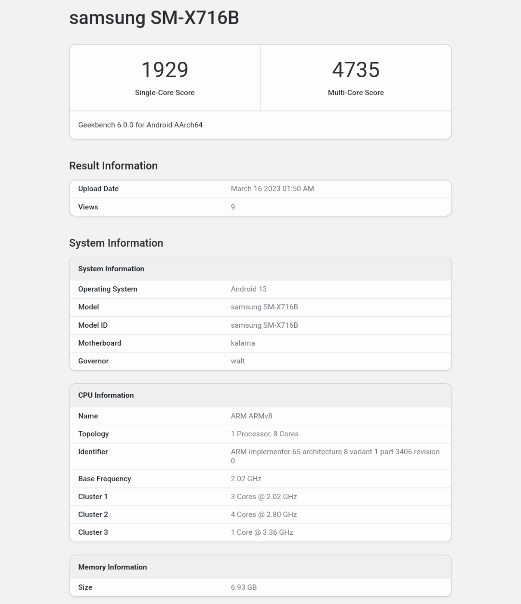 samsung galaxy tab s9 and tab s9 ultra spotted on geekbench 1 samsung galaxy tab s9 at geekbench - the go android
