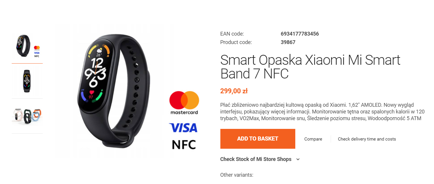 xiaomi smart 7 nfc goes live for sale in the global market 1 xiaomi smart band 7 nfc goes live on sale in the global market - the go android