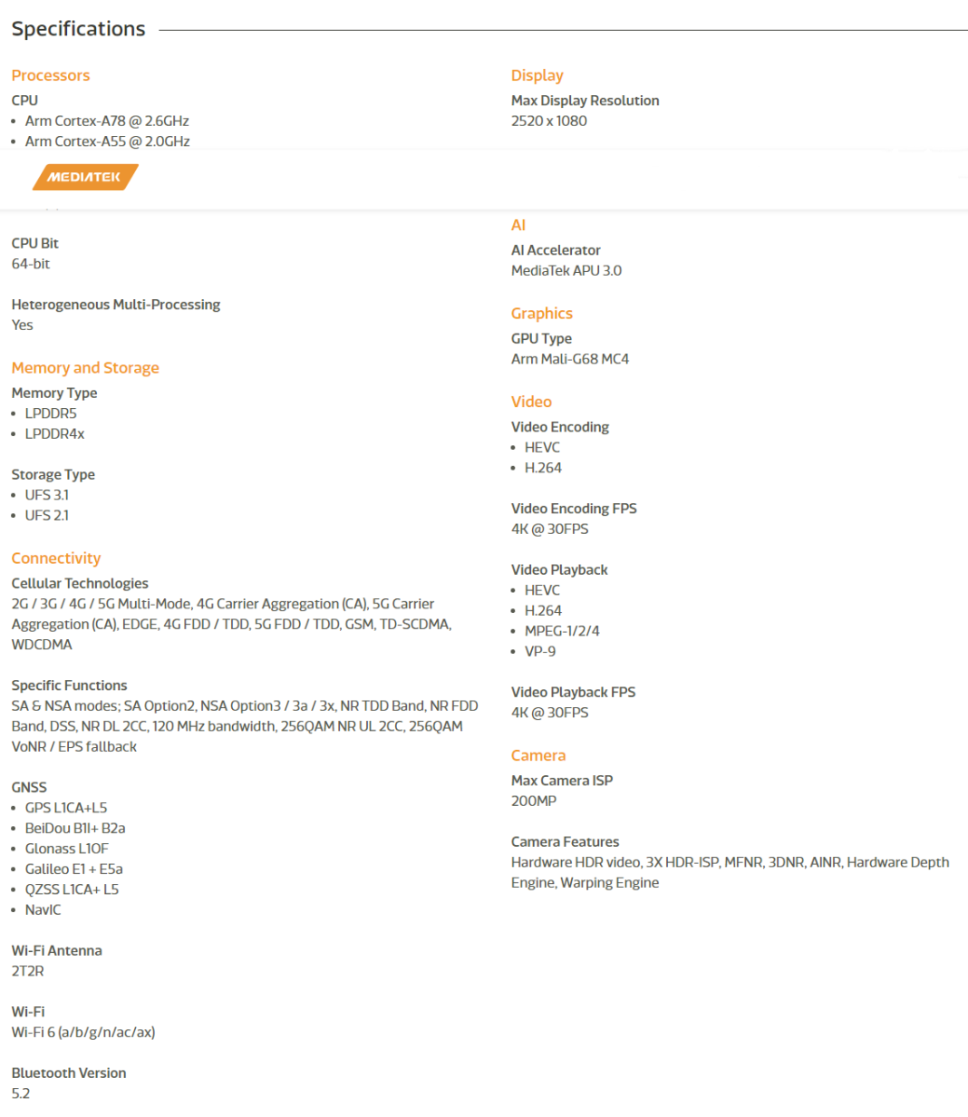 mediatek announces dimensity 7050 5g soc, expected to debut with realme 11 series 1 mediatek dimensity 7050 5g specifications - the go android