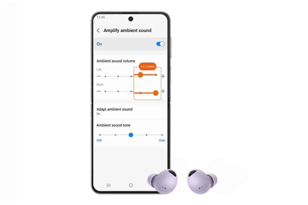 samsung galaxy buds2 pro will soon offer enhanced ambient sound for aiding people with hearing disability 1 samsung galaxy buds2 pro to get enhanced ambient mode - the go android