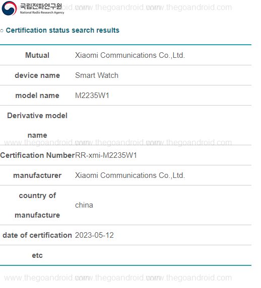 a new xiaomi watch (wearos based?) gets another certification 1 a new xiaomi watch (wearos based?) gets another certification